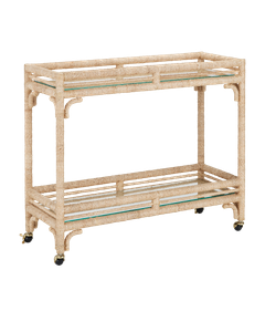 Olisa Rope Bar Cart - Side table by Currey and Company