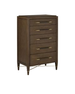 Verona Chanterelle Five-Drawer Chest - drawer by Currey and Company
