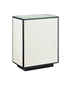 Ivory Lacquer Side Table - Side table by Currey and Company