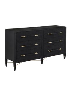 Verona Black Six-Drawer Chest - drawer by Currey and Company