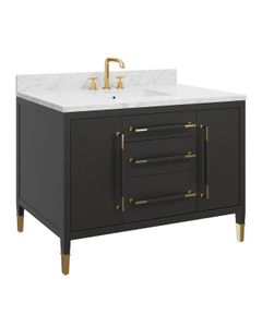 Verona 48" Black Vanity with Rectangular Undermount Sink - Washbasin cabinet by Currey and Company