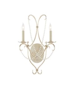 Crystal Lights Silver Wall Sconce - Wall lamp by Currey and Company
