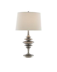 Cressida Nickel Table Lamp - Table lamp by Currey and Company