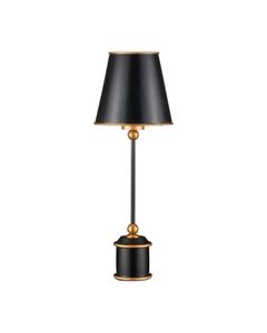 Daphne Black Cordless Table Lamp - Table lamp by Currey and Company