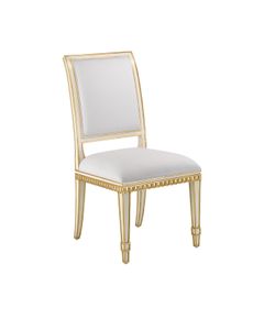 Ines Ivory Chair, Muslin - Chair by Currey and Company