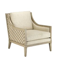 Bramford Light Wheat Armchair, Finn Natural - Armchair by Currey and Company