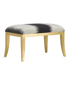 Garson Gold Ottoman, Otunga Kona - Pouf by Currey and Company