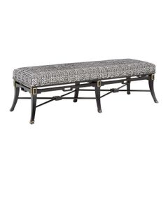 Scarlett Black Bench, Marrazzo Tuxedo - Bench by Currey and Company