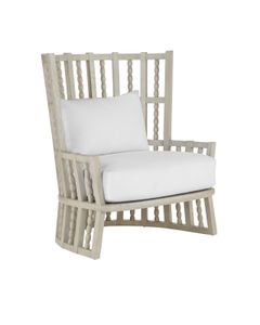 Norene Gray Wing Chair, Muslin - Armchair by Currey and Company