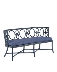Tegal Navy Bench, Finn Indigo - Bench by Currey and Company