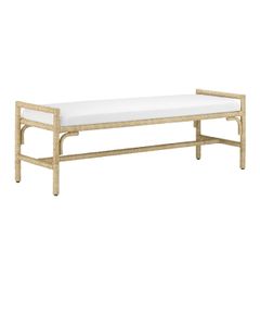 Olisa Natural Bench, Muslin - Bench by Currey and Company
