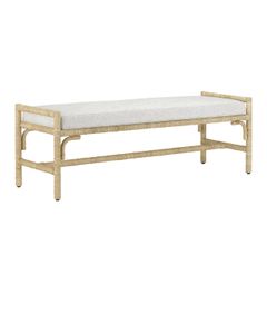 Olisa Natural Bench, Rowann Pearl - Bench by Currey and Company