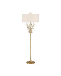 Forget-Me-Not Gold Floor Lamp - Floor lamp by Currey and Company