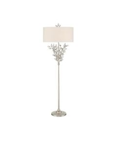 Forget-Me-Not Silver Floor Lamp - Floor lamp by Currey and Company