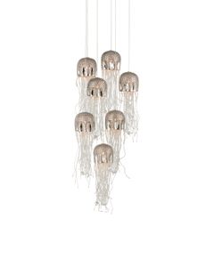 Medusa 7-Light Round Multi-Drop Pendant - Ceiling lamp by Currey and Company