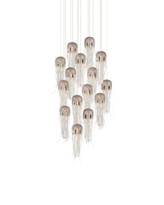 Medusa 15-Light Round Multi-Drop Pendant - Ceiling lamp by Currey and Company