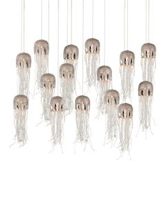 Medusa 15-Light Linear Multi-Drop Pendant - Ceiling lamp by Currey and Company