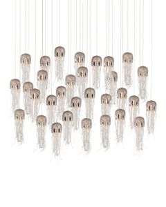 Medusa 30-Light Linear Multi-Drop Pendant - Ceiling lamp by Currey and Company