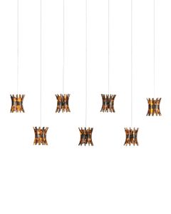 Alsop 7-Light Linear Multi-Drop Pendant - Ceiling lamp by Currey and Company