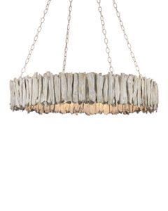 Driftwood Whitewash Ring Chandelier - Ceiling lamp by Currey and Company