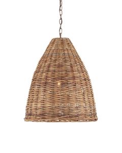 Basket Natural Pendant - Ceiling lamp by Currey and Company