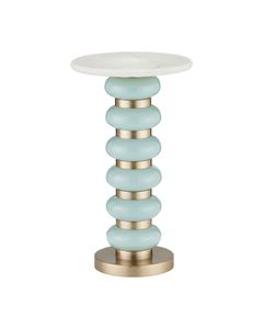 Lambent Turquoise Drinks Table - Table by Currey and Company