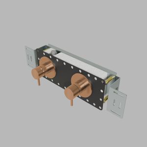 Built-in part three-way shower w/ thermostat - PVD copper - Shower by d line