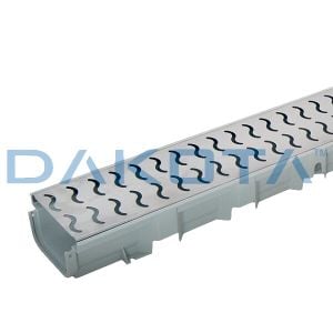Drainage Channel with Galvanized Steel Grate - Pegasus Plus One S 100x35 - Sanitary accessories by Dakota