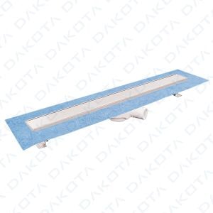Linear Shower Drain with Stainless Steel Grate - Dakua+ Duo - Sanitary accessories by Dakota
