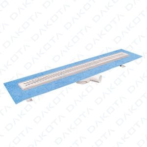 Linear Shower Drain with Stainless Steel Grate - Dakua+ Oblì - Sanitary accessories by Dakota
