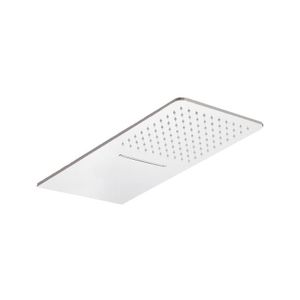 5 mm ultra slim stainess steel mirror polished wall showerhead 2 jets, normal and waterfall, 50x22 cm. - Tap by Daniel Rubinetterie