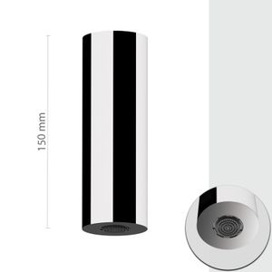 Ceiling shower head, diameter 5cm x 15cm, rain jet aerator, mirror polished stainless steel. - Tap by Daniel Rubinetterie