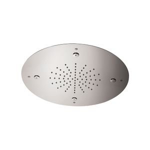 Ceiling stainless steel mirror polished shower head with antilimestone system Ø42 cm, with 2 functions: rain jet and nebulization (4 outlets). - Tap by Daniel Rubinetterie