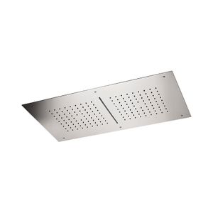 Ceiling stainless steel shower head with antilimestone system 70x40 cm, with 2 functions: 2 rain jet workstations and a cetral waterfall jet. - Tap by Daniel Rubinetterie