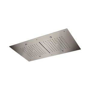 Ceiling stainless steel shower head with antilimestone system 70x40 cm, with 3 functions: 2 rain jet workstation, nebulization (4 outlets) and a cetral waterfall jet. - Tap by Daniel Rubinetterie