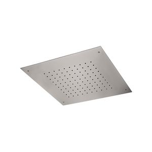 Ceiling stainless steel mirror polished shower head with antilimestone system, 43x43 cm, with rain jet. - Tap by Daniel Rubinetterie