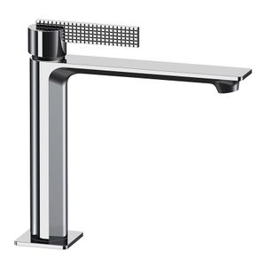 Single-lever basin mixer, model medium height without pop-waste and without body hole. - Tap by Daniel Rubinetterie