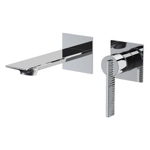 Built-in basin single-lever mixer in chrome plated brass. - Tap by Daniel Rubinetterie