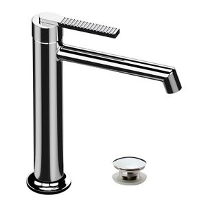 Single-lever basin mixer, model medium height, with pop-up waste, with over flow. - Tap by Daniel Rubinetterie