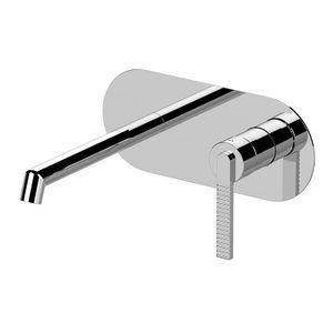 Exposed components for single-lever built-in basin mixer, with ultra-flat wall plate. To match with the built-in box (not included). Spout length 19 cm.
EXPOSED COMPONENTS ONLY to be combined with the built-in box art. WBOX632 (built-in components only). - Tap by Daniel Rubinetterie