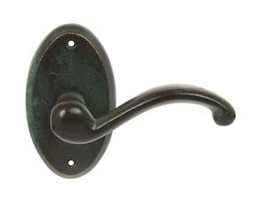 Pair Door handle ALP51 - Ovaal Vieux Étain (OPW) - Door by Dauby