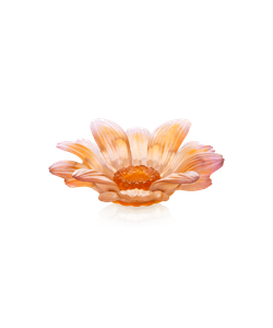 Or d'Abeille Fleur de présentation  petit modèle ambre-rose - Furniture accessories by Daum