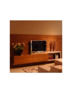 Sistema componibile di contenitori e mensole con ripiani in vetro - Table by Deodara