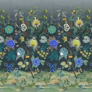 Brocart Decoratif Indigo - Wallpaper by Designers Guild