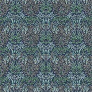 Karakusa Velvet - Midnight - Upholstery fabric by Designers Guild