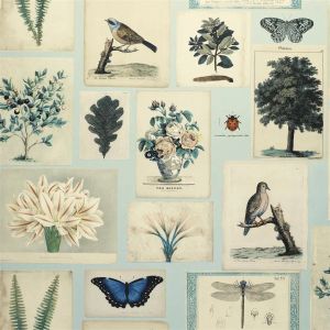 Flora And Fauna Cloud Blue - Wallpaper by Designers Guild