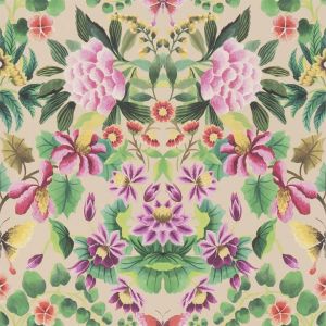 Ikebana Damask Fuchsia - Wallpaper by Designers Guild