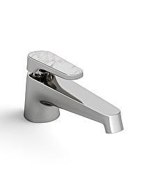 Twenties single lever basin mixer - Calacatta Oro - Tap by Devon&Devon