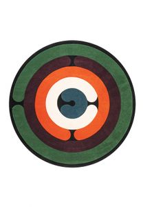 Rug Minotor Round - Tourmaline created by Christian Signorel - Rug by Diacasan Edition