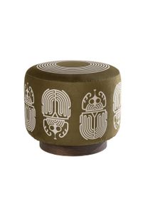 Scarab - Antique - Round - Pouf by Diacasan Edition